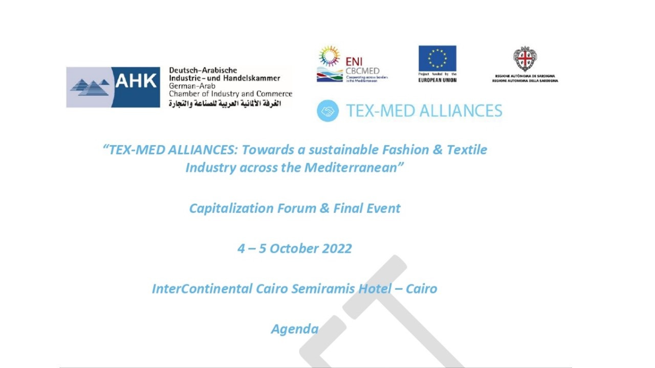 Forum de capitalisation et séminaire de clôture du projet TEX-MED ALLIANCES